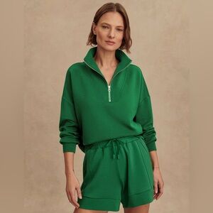 Varley Verdant Green Hawley Half Zip Sweatshirt XS